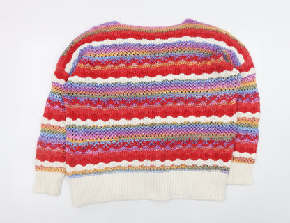 Next Womens Multicoloured Fair Isle Knit Pullover Jumper L