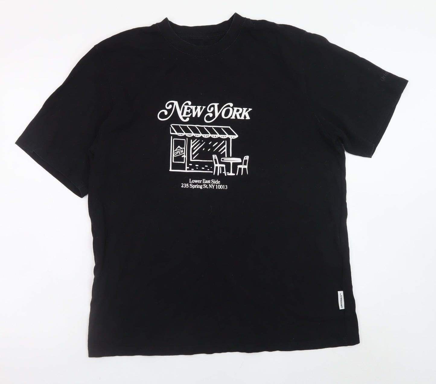 Mens UK Size XL JACK & JONES Black  T-Shirt