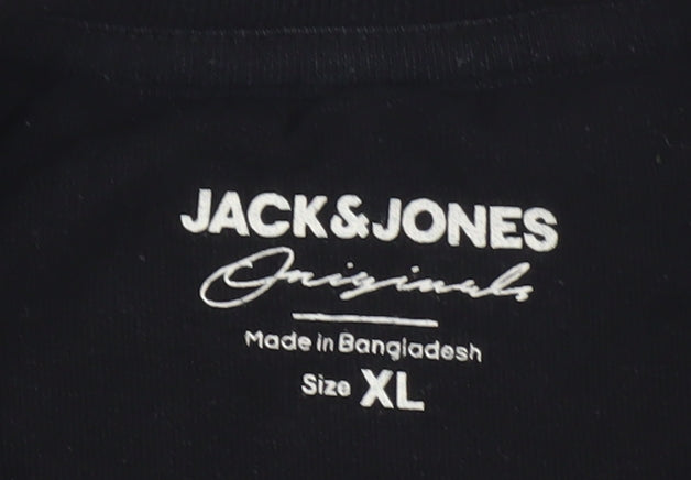Mens UK Size XL JACK & JONES Black  T-Shirt