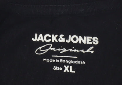 Mens UK Size XL JACK & JONES Black  T-Shirt