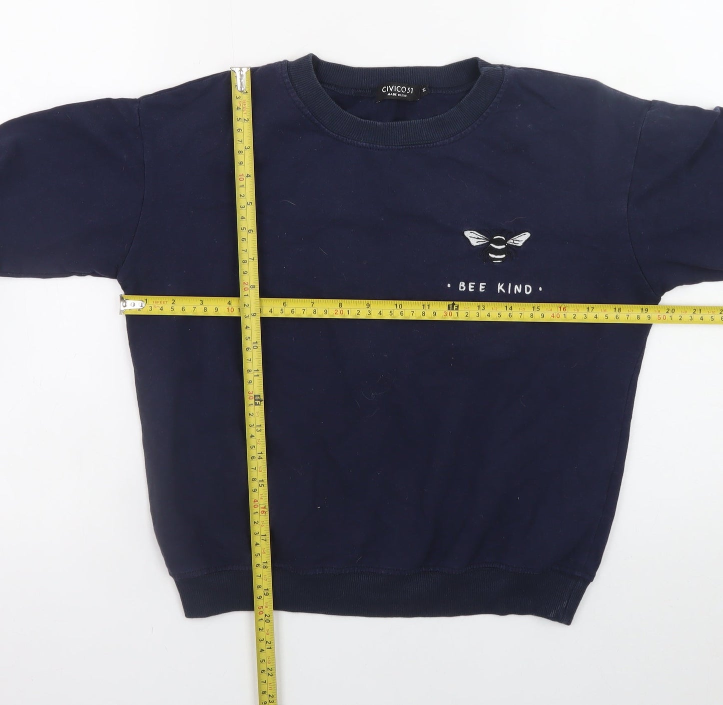 Womens UK Size M Civico 51 Blue Pullover Sweatshirt