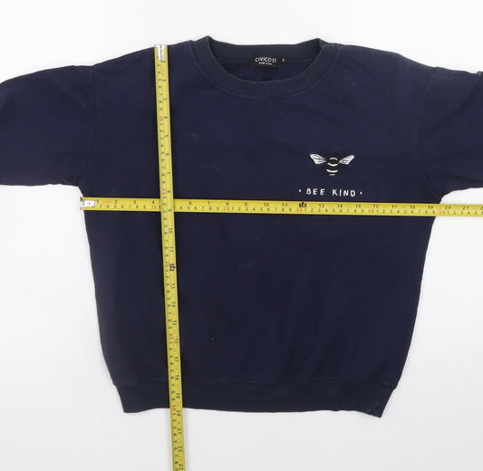 Womens UK Size M Civico 51 Blue Pullover Sweatshirt