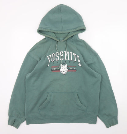 Mens UK Size S Hollister Green Pullover Hoodie