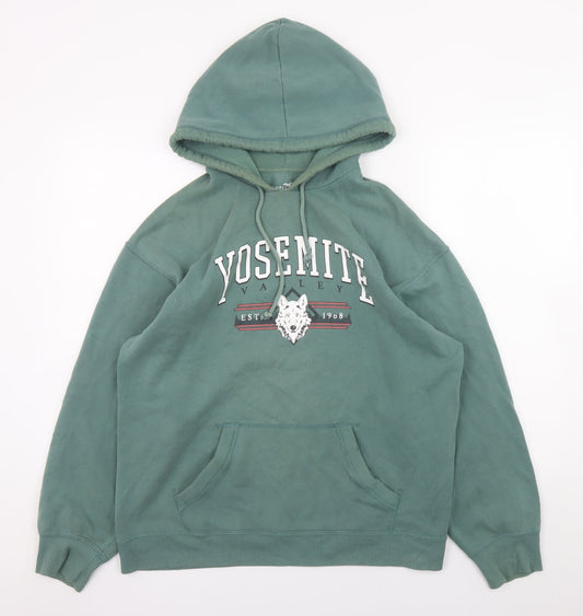 Mens UK Size S Hollister Green Pullover Hoodie