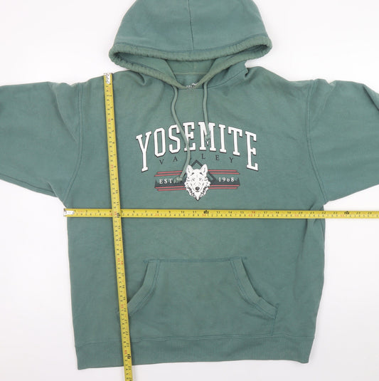 Mens UK Size S Hollister Green Pullover Hoodie
