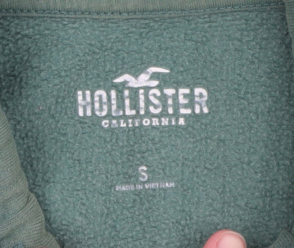 Mens UK Size S Hollister Green Pullover Hoodie