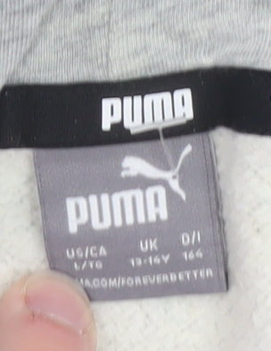 Teens UK Size 164 PUMA Grey Pullover Hoodie