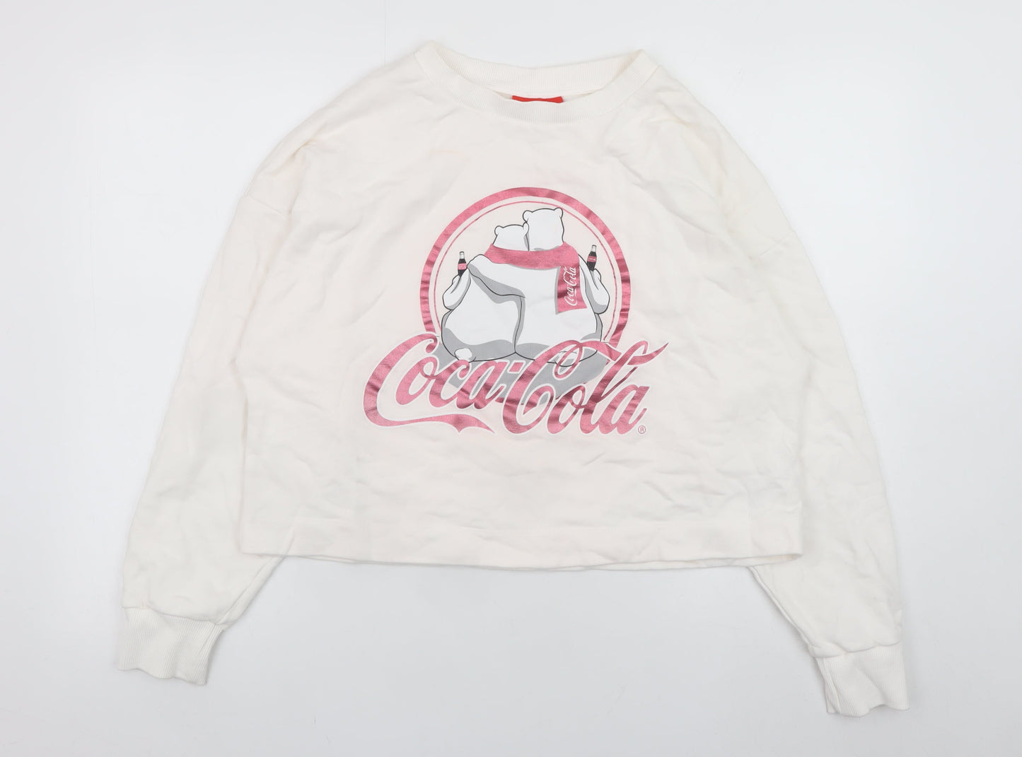 Womens UK Size L NEXT White Pullover Sweatshirt