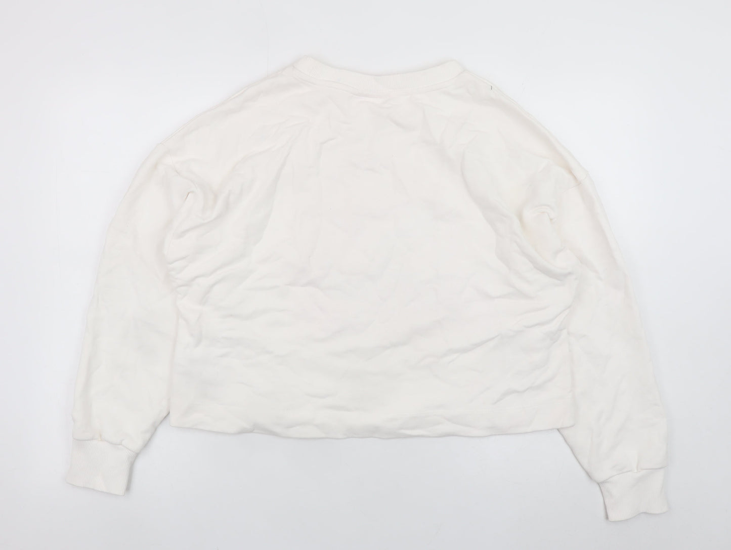 Womens UK Size L NEXT White Pullover Sweatshirt