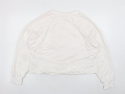 Womens UK Size L NEXT White Pullover Sweatshirt