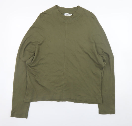 Womens UK Size L Mango Green Basic T-Shirt