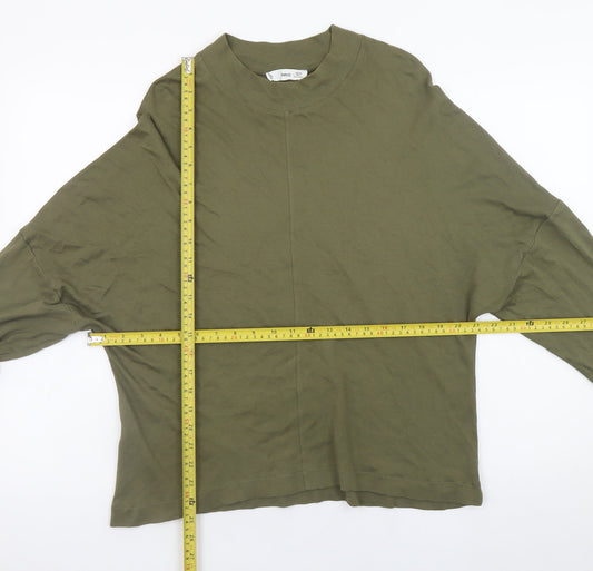Womens UK Size L Mango Green Basic T-Shirt