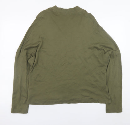 Womens UK Size L Mango Green Basic T-Shirt