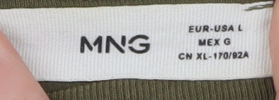 Womens UK Size L Mango Green Basic T-Shirt