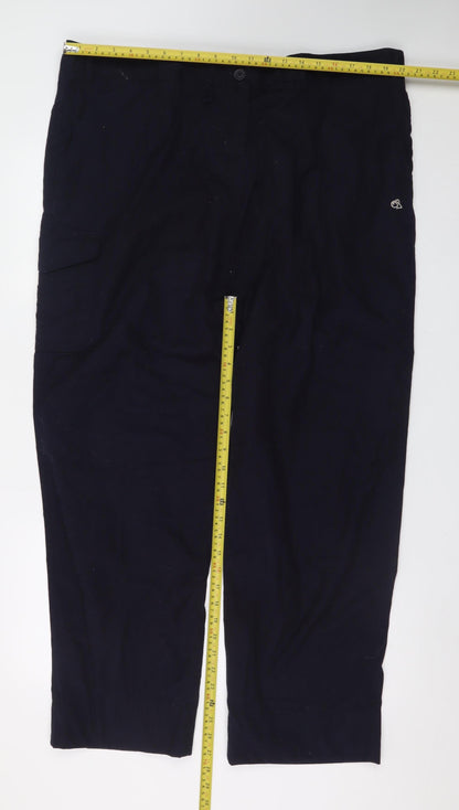 Mens UK Size 20 Craghoppers Regular Fit Cargo Black Trousers
