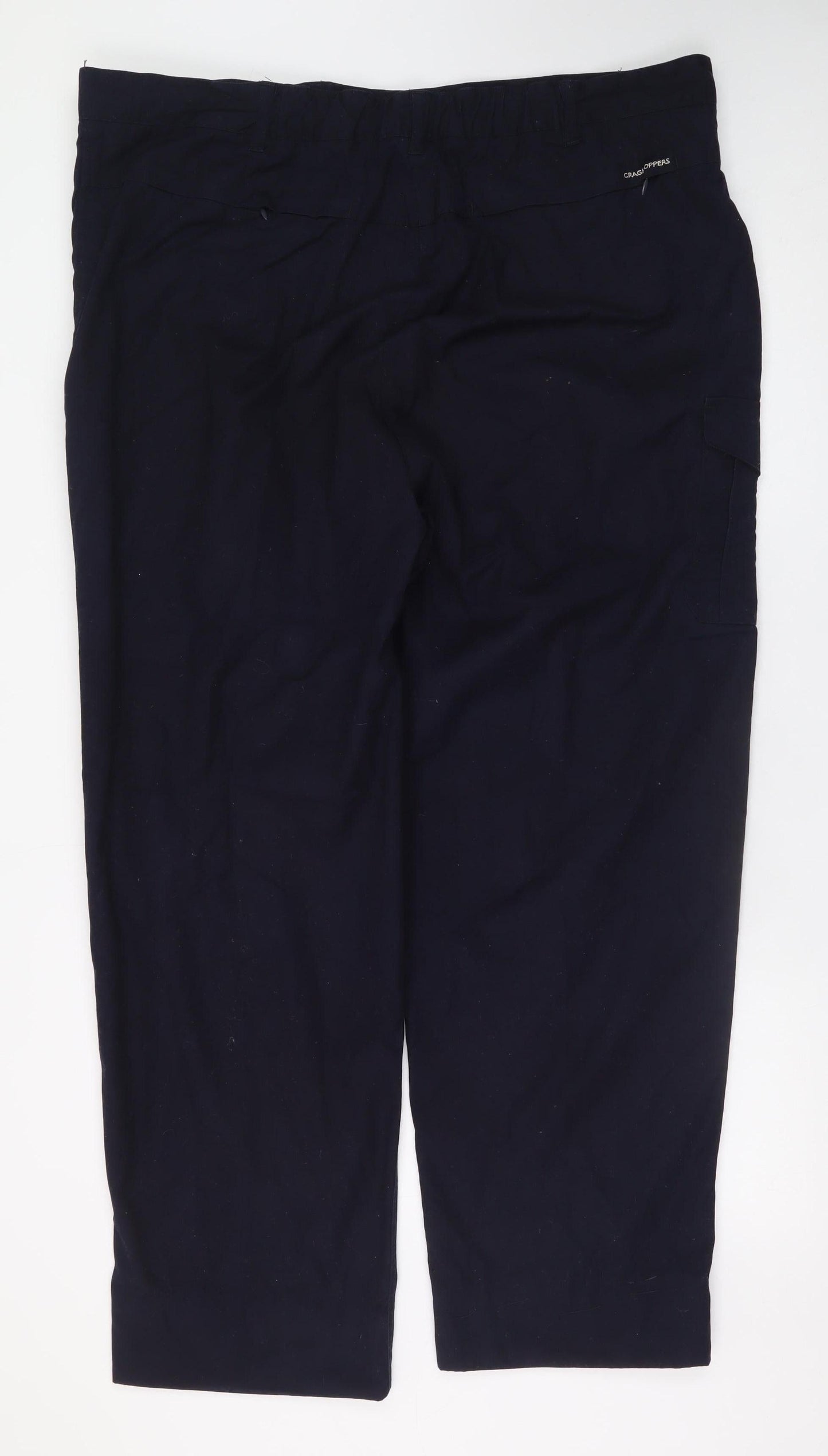 Mens UK Size 20 Craghoppers Regular Fit Cargo Black Trousers