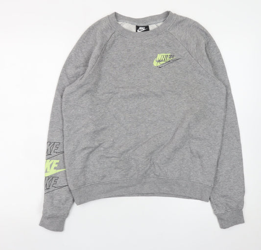 Mens UK Size S Nike Grey Pullover Sweatshirt
