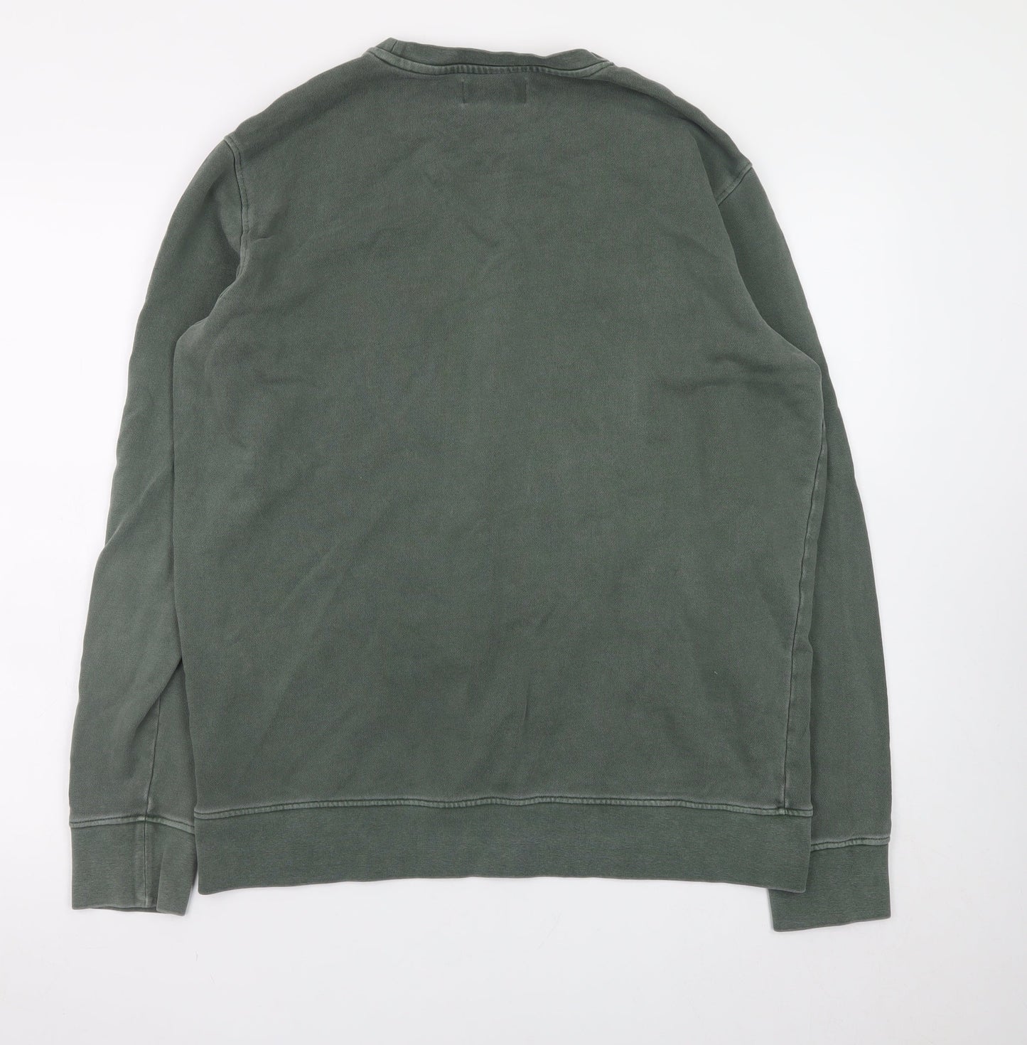 Mens UK Size L Marks and Spencer Green Pullover Sweatshirt