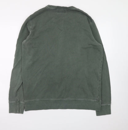 Mens UK Size L Marks and Spencer Green Pullover Sweatshirt