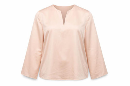 Marks and Spencer Women Pink Lyocell Blend Long Sleeve Blouse Size 14