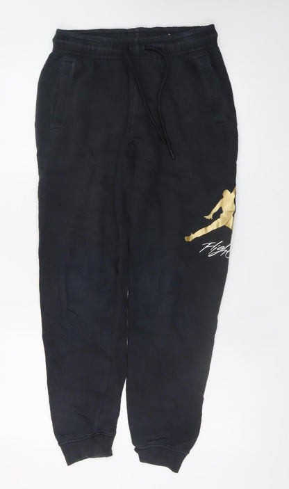 Mens UK Size S Jordan Regular Fit Sweatpants Black Trousers