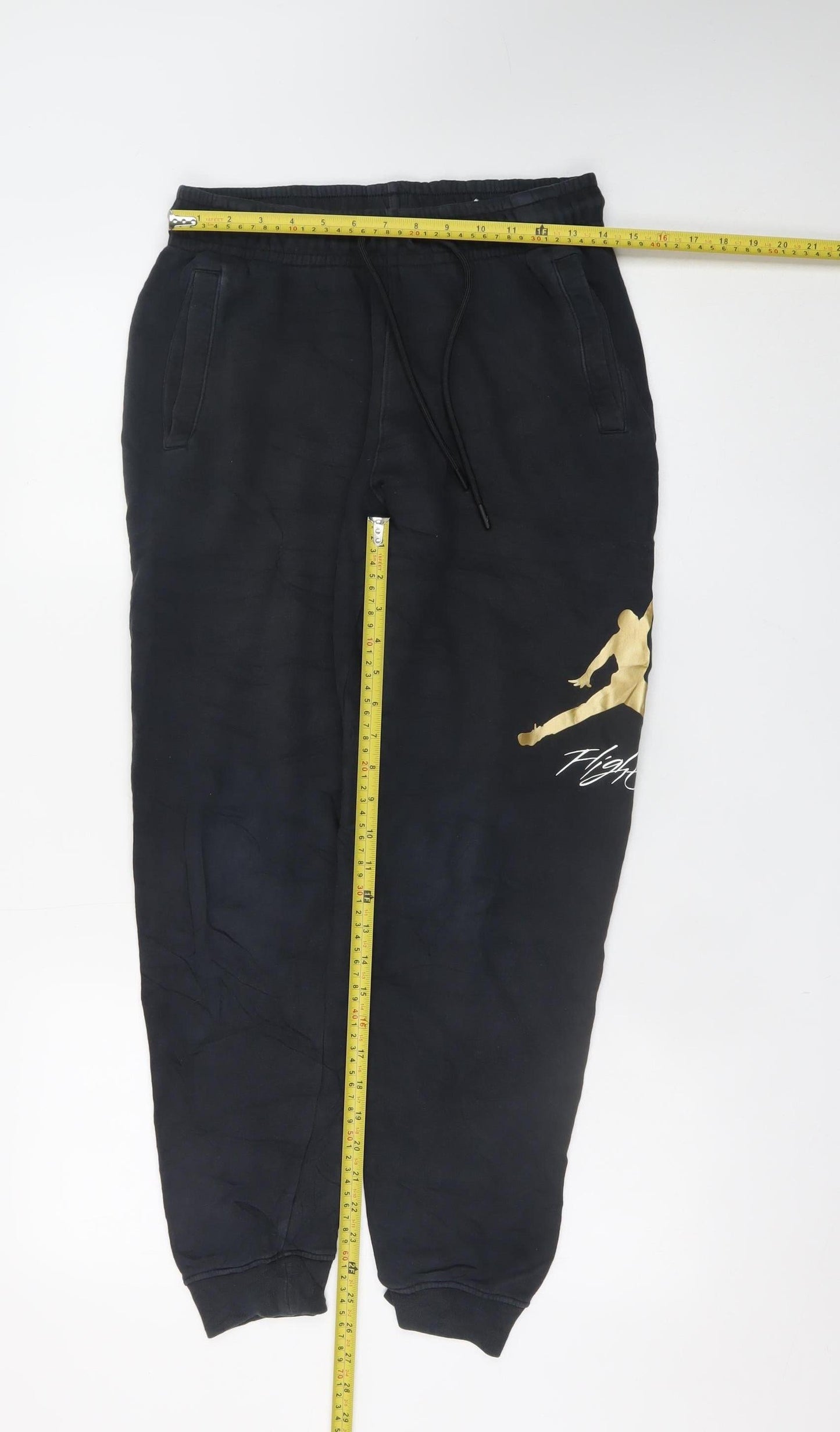 Mens UK Size S Jordan Regular Fit Sweatpants Black Trousers