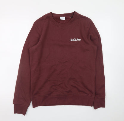 Mens UK Size S JACK & JONES Red Pullover Sweatshirt