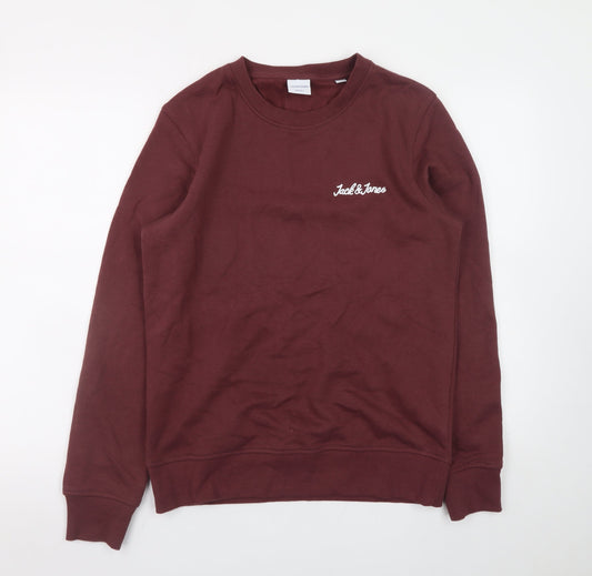 Mens UK Size S JACK & JONES Red Pullover Sweatshirt