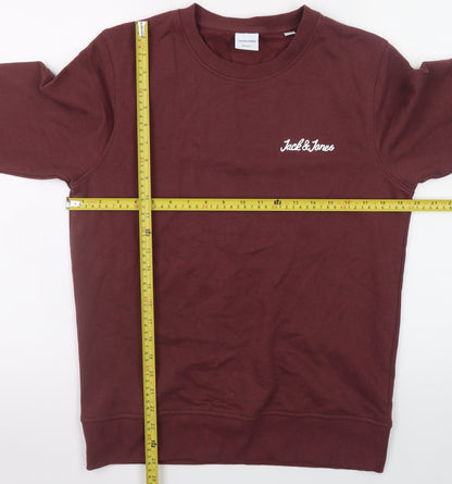 Mens UK Size S JACK & JONES Red Pullover Sweatshirt