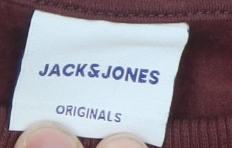 Mens UK Size S JACK & JONES Red Pullover Sweatshirt