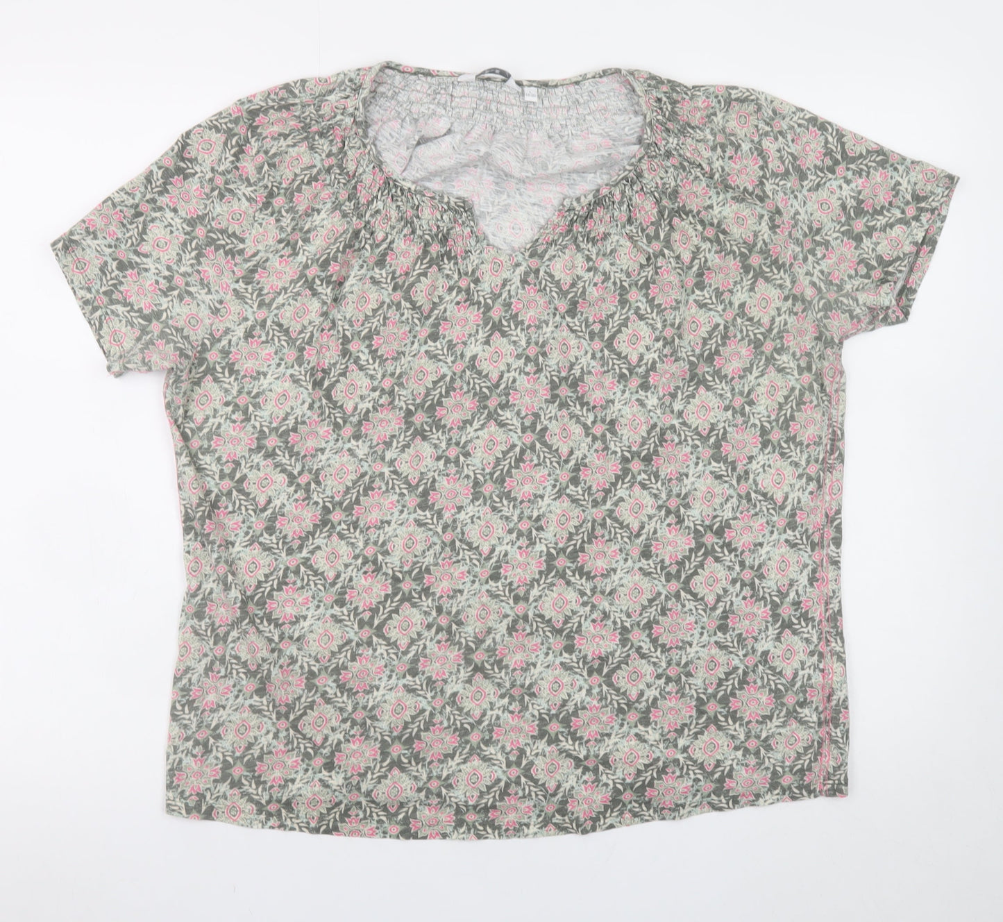 Womens UK Size 18-20 ISLE Pink Tunic Blouse