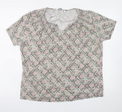 Womens UK Size 18-20 ISLE Pink Tunic Blouse