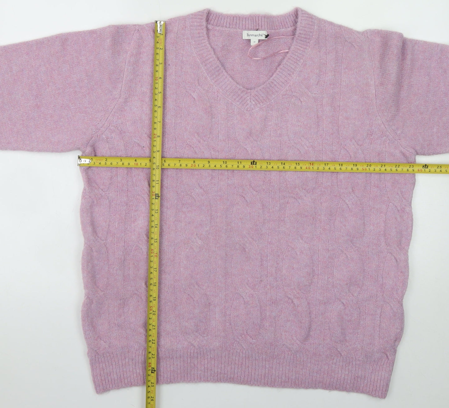 Womens UK Size 18 Bonmarché Pink Pullover Jumper