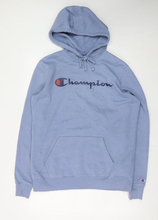 Mens UK Size M Champion Blue Pullover Hoodie
