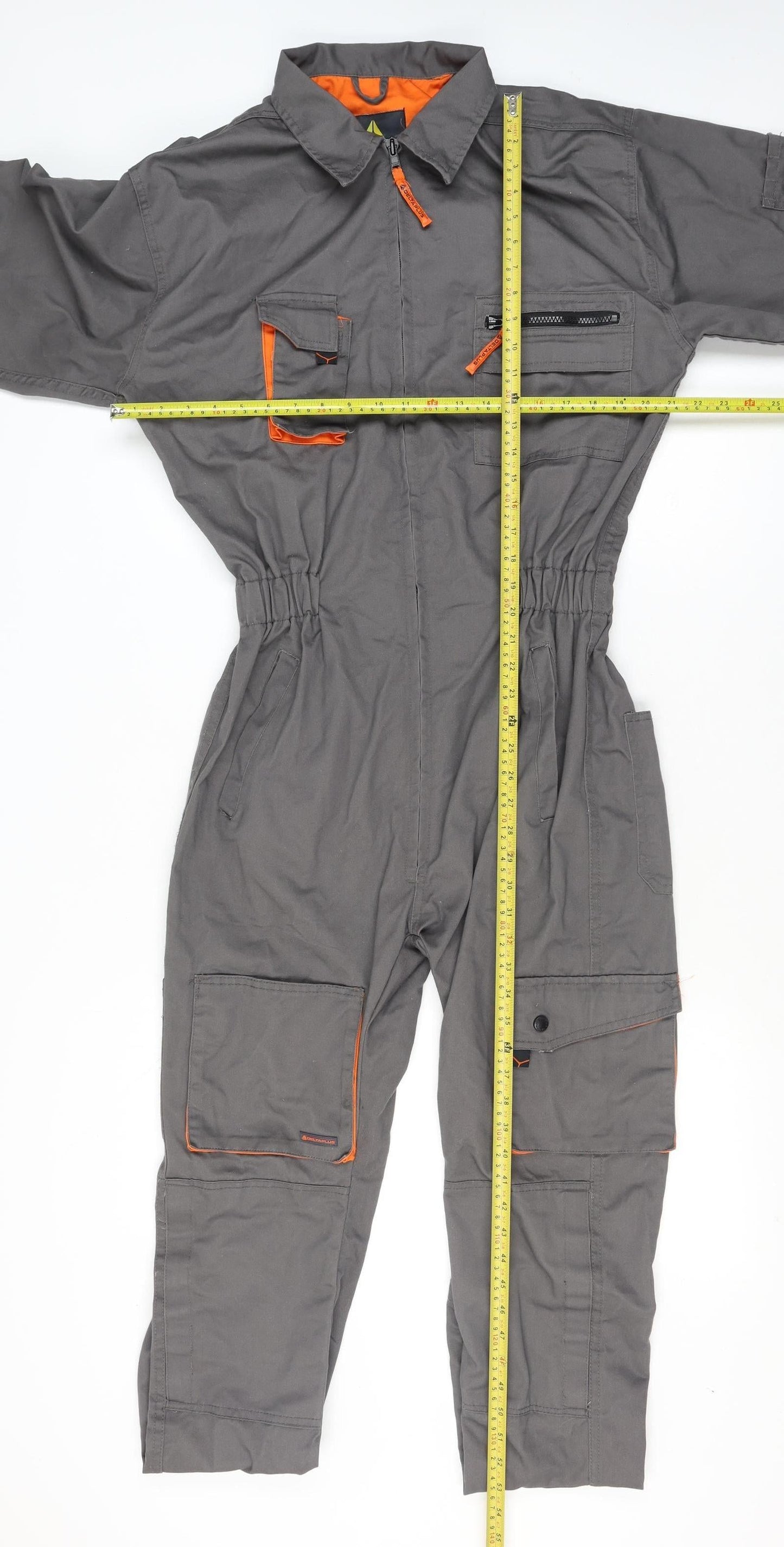 Mens UK Size M Deltaplus Regular Fit Cargo Grey Trousers