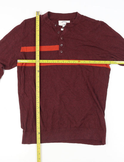 Mens UK Size M FatFace Red Henley Jumper
