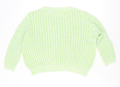 Womens UK Size 10 Warehouse Green Pullover Jumper