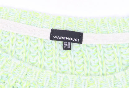 Womens UK Size 10 Warehouse Green Pullover Jumper