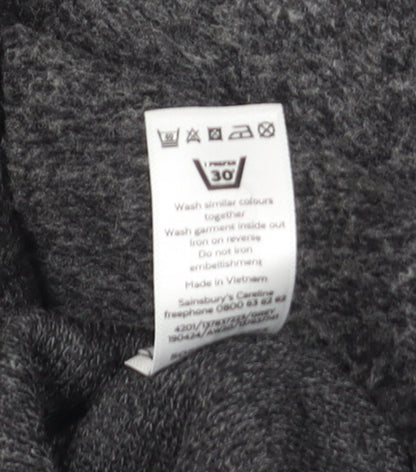 Tu Women Grey Roll Neck Embellished Jumper Size 16