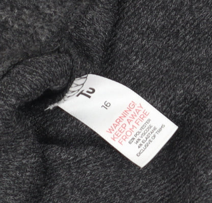 Tu Women Grey Roll Neck Embellished Jumper Size 16