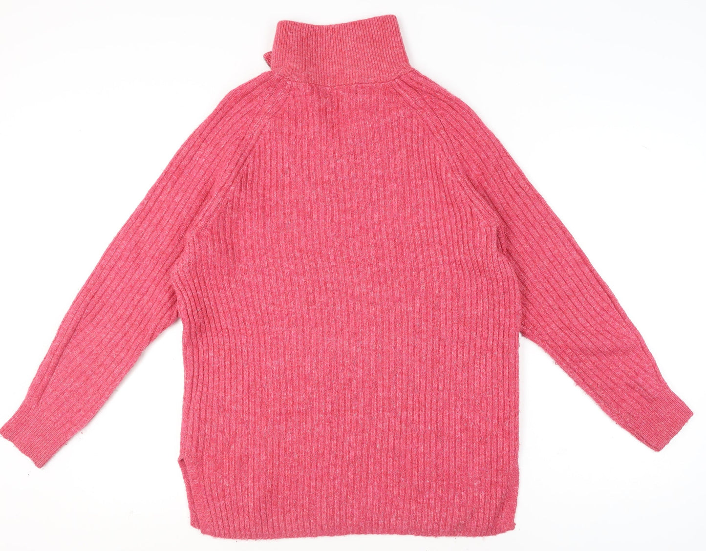 Womens UK Size M Marks and Spencer Pink 1/2 Zip Jumper