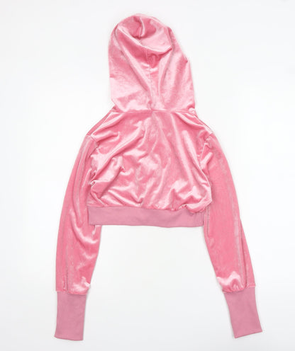 Womens UK Size S SheIn Pink Full Zip Hoodie