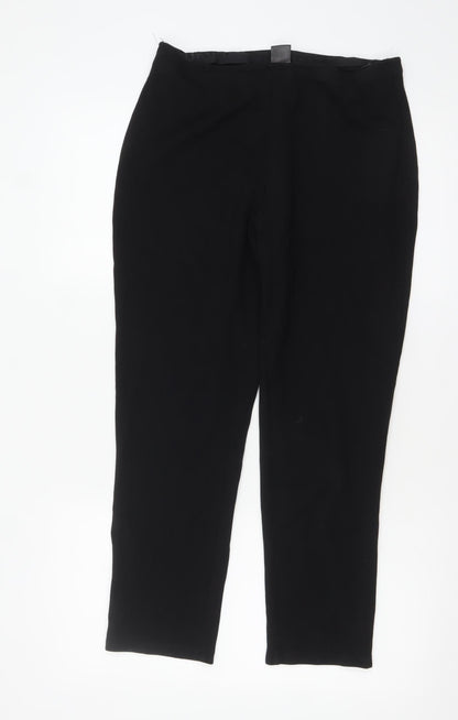 DKNY Womens Black Leggings Size L Slim Fit Stretch Jersey Trousers