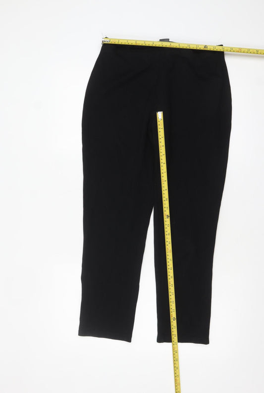 DKNY Womens Black Leggings Size L Slim Fit Stretch Jersey Trousers