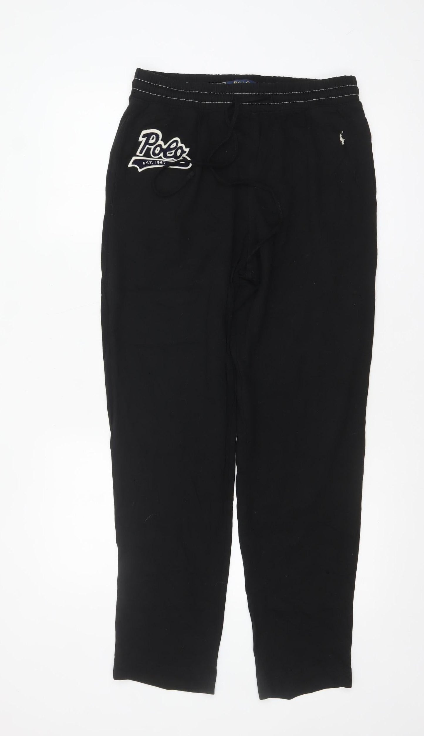 Mens UK Size M Ralph Lauren Regular Fit Sweatpants Black Trousers
