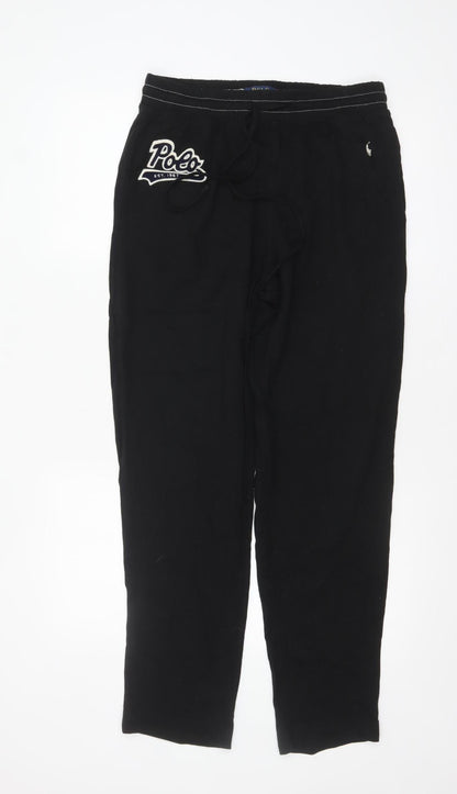 Mens UK Size M Ralph Lauren Regular Fit Sweatpants Black Trousers