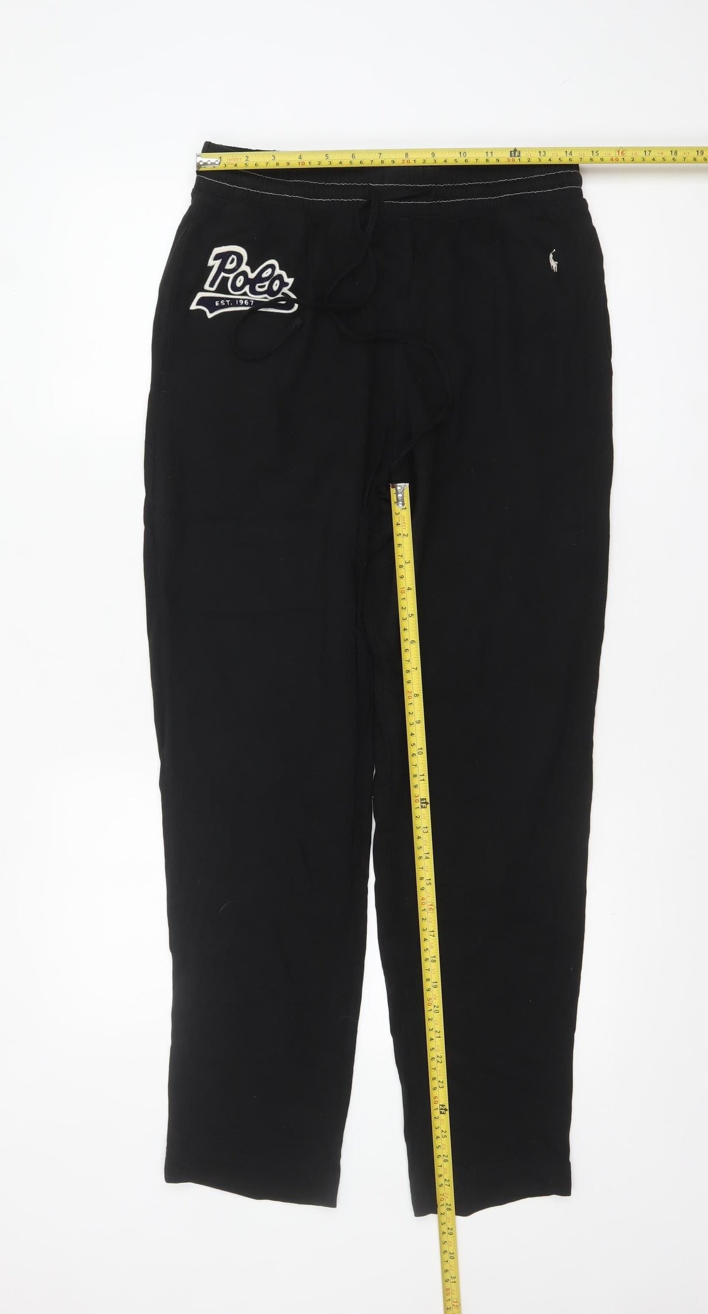 Mens UK Size M Ralph Lauren Regular Fit Sweatpants Black Trousers