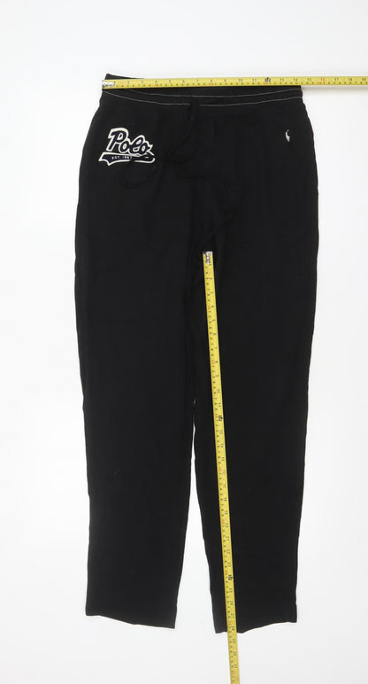 Mens UK Size M Ralph Lauren Regular Fit Sweatpants Black Trousers