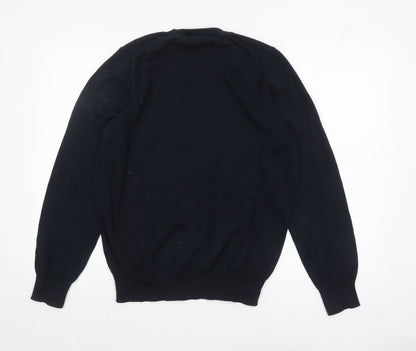 Marks and Spencer Mens Blue Pure Cotton Crew Neck Jumper L