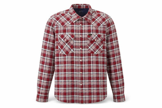 Lee Men's Red Plaid Slim Fit Flannel Button-Up Shirt XL